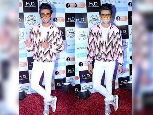 ranveer singh wearing jacket from women collection