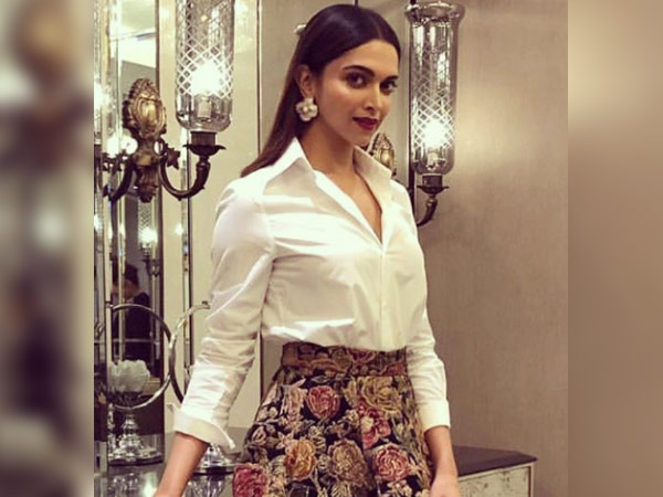deepika padukone wearing zara and sabyasachi fusion