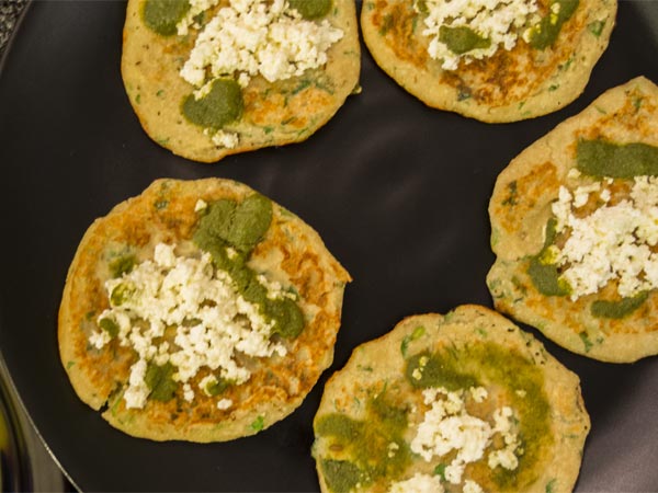 mini soya paneer pancakes recipe