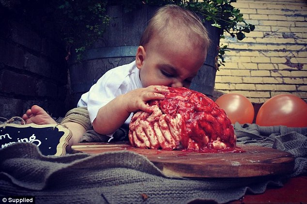 zombie cake for first birthday