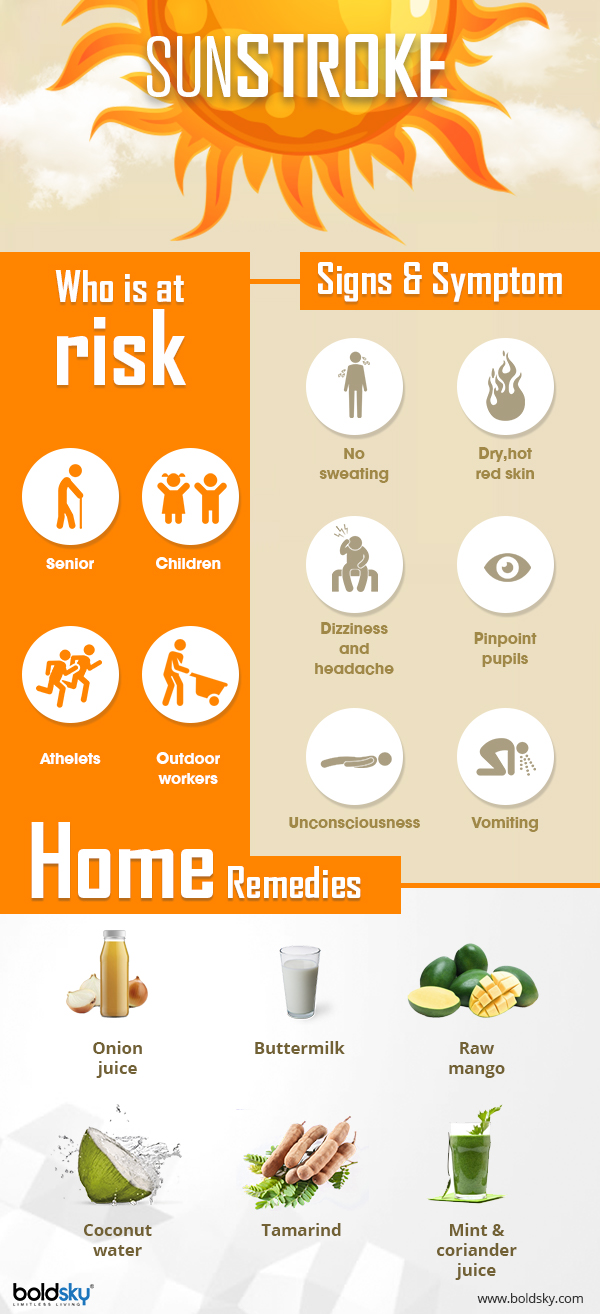 home remedies for heat stroke infographic