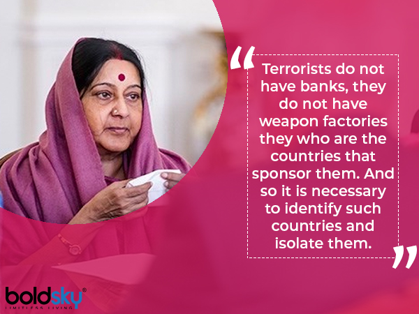 sushma swaraj remarkable speeches