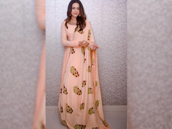 Rakul Preet Singh’s Peach Anarkali