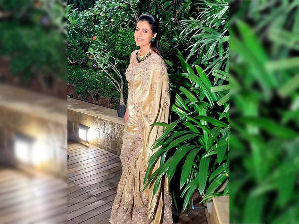 Kajol Devgan’s Gold Couture Sari