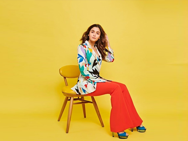 Alia Bhatt In Patterned Blazer And Red Pants