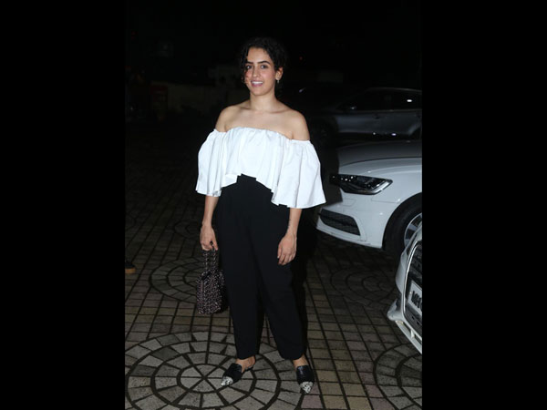 Sanya Malhotra In A Ruffle Top And Black Pants