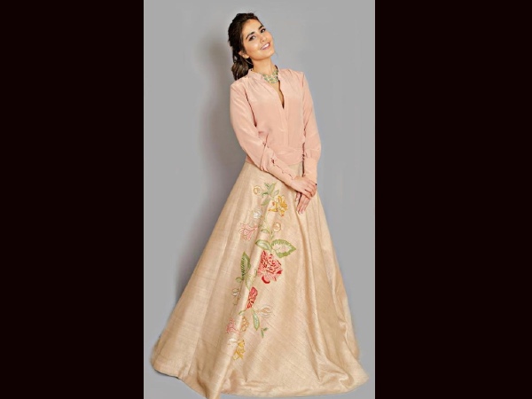 Raashi Khanna In Ethnic Crop Top & Skirt