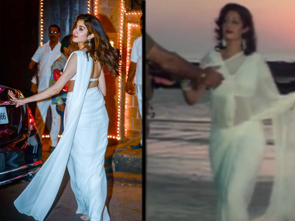 Janhvi Kapoor And Sridevis White Chandni Saree