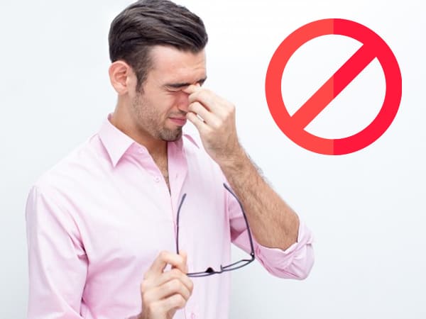 8. Avoid touching your nose, eyes and mouth