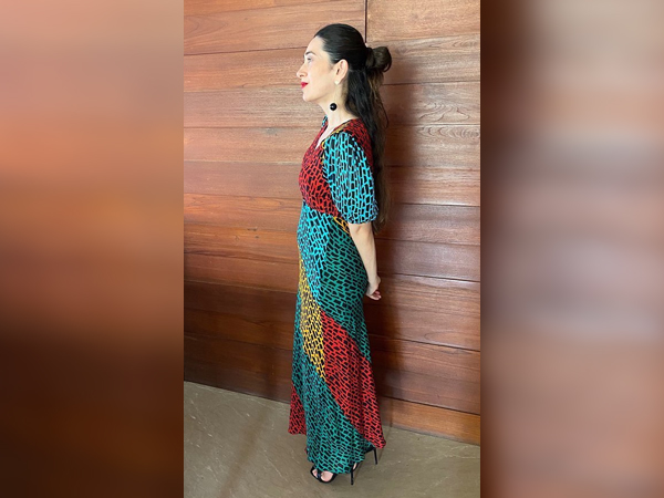 Karisma Kapoor In A Colourful Dress