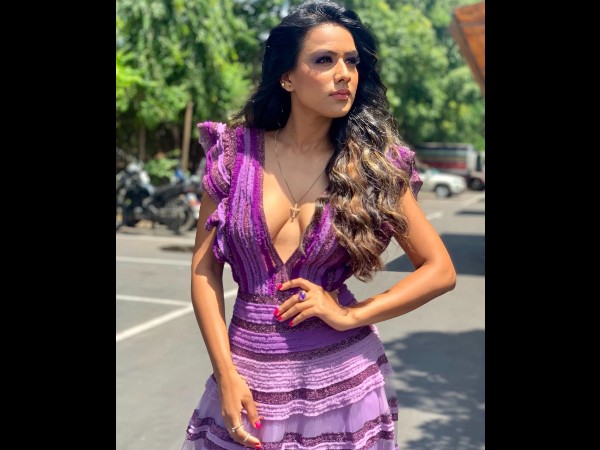 Nia Sharma In A Purple Dress