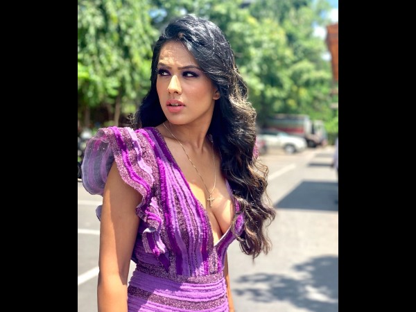 Nia Sharma In A Purple Dress
