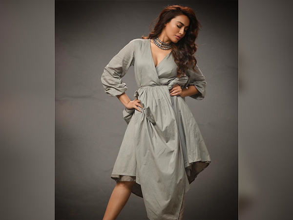 Surbhi Jyoti In A Grey Dress