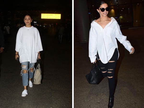 Anushka Sharma And Deepika Padukones Airport Look