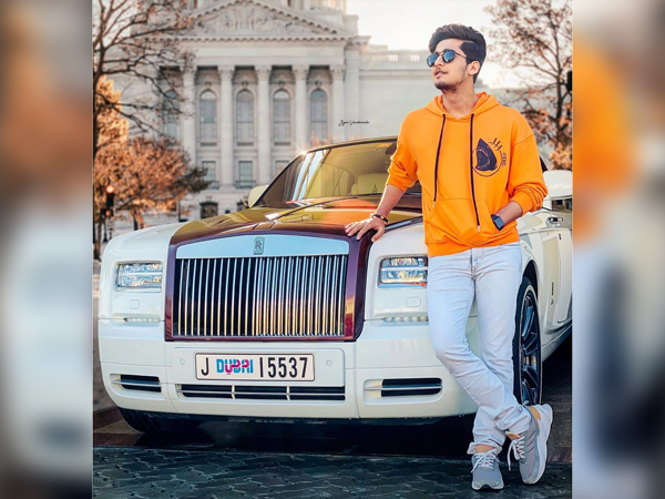 Bhavin Bhanushali In Orange Hoodie & White Jeans