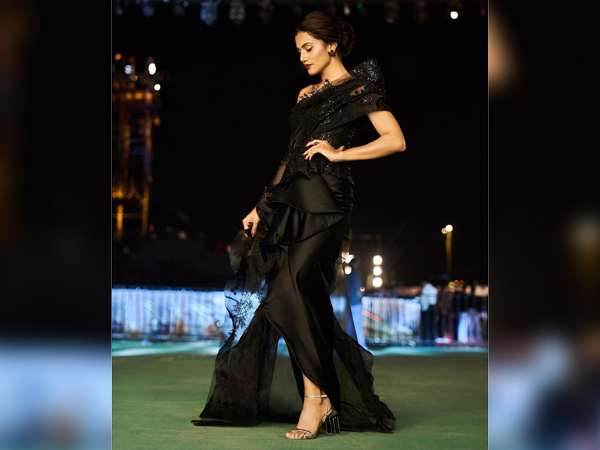 Taapsee Pannu In A One-Shoulder Black Gown