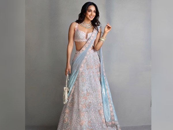 Kiara Advani In A Pink And Blue Lehenga