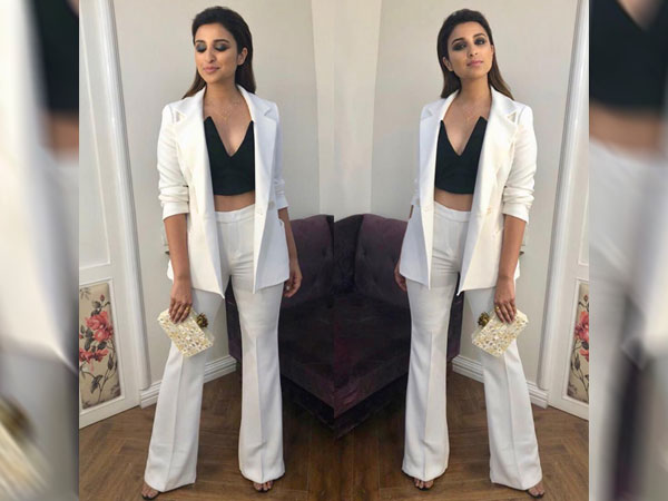 Parineeti Chopra In A White Pantsuit