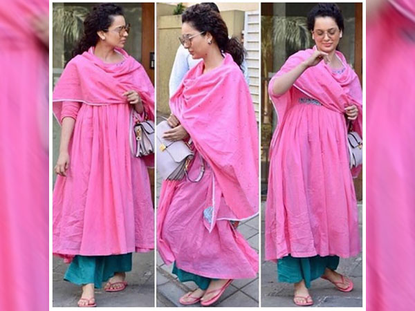 Kangana Ranaut In A Pastel Suit