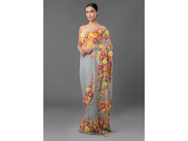 Tulle saree For School/College Farewell