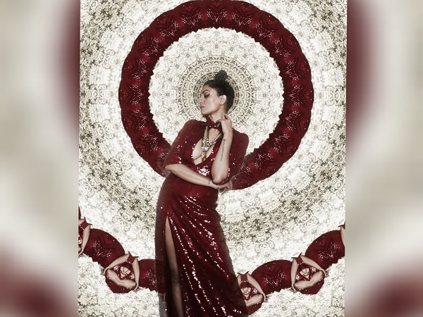 Sushmita Sen In A Maroon Slit Gown