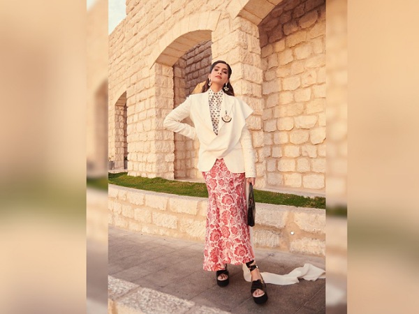 Sonam Kapoor In A Skirt-Top With White Blazer