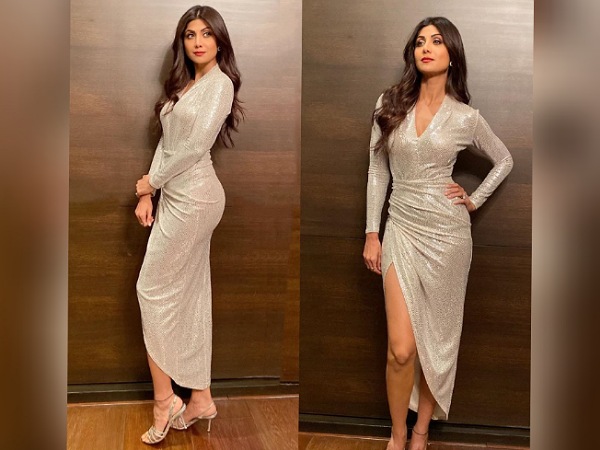 Shilpa Shetty In A Sequin Silver Dress Shilpa Shetty In A Sequin Silver Dress