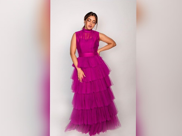 Bhumi Pednekar In A Purple Ruffle Gown Bhumi Pednekar In A Purple Ruffle Gown