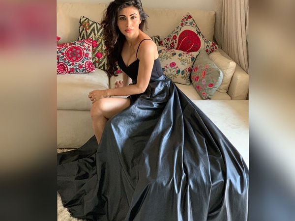 Mouni Roy In A Black Metallic Gown