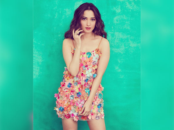Tamannaah Bhatia In A 3D Floral Dress
