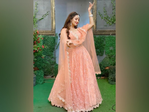 Rashami Desai In An Orange Lehenga