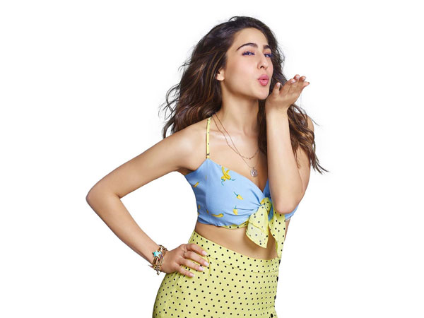 Sara Ali Khan In A Blue Top And Yellow Skirt