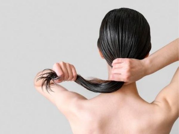 Putting On Conditioner OnThe Scalp