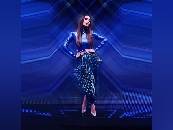 Malaika Arora In A Blue Metallic Dress
