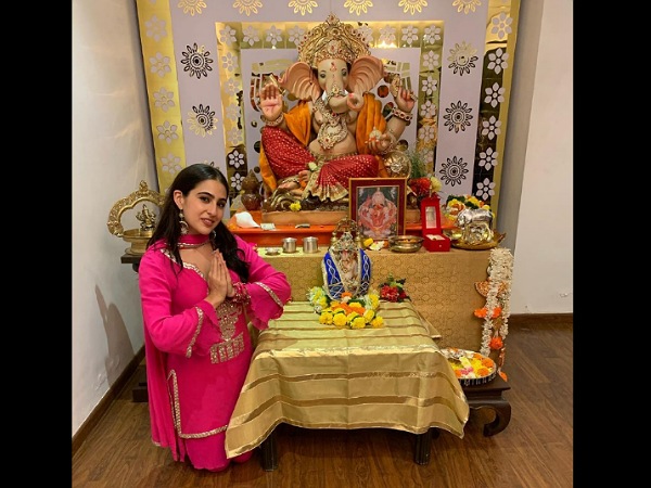 Sara Ali Khan In A Pink Ethnic Suit