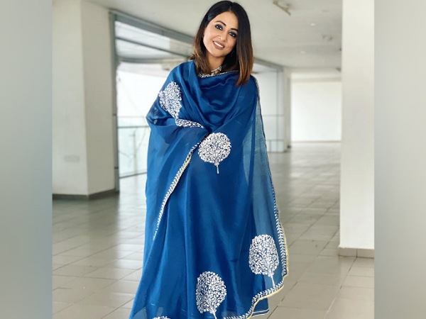 Hina Khan In A Pretty Blue Ethnic Suit