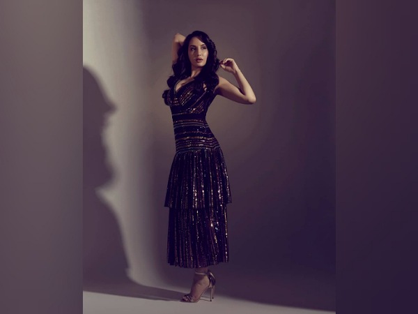 Nora Fatehi In A Glittering Black Dress