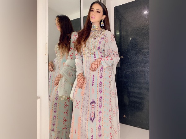Sana Khan’s Printed Suit