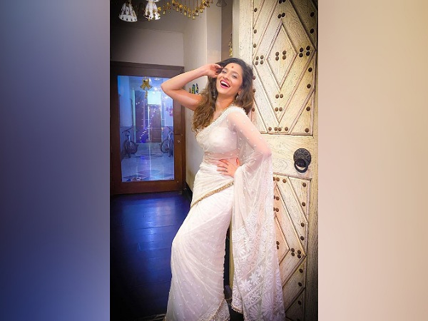 Ankita Lokhande In A White Saree