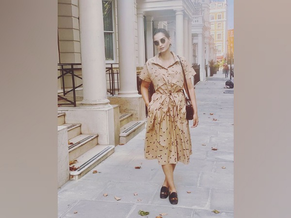 Sonam Kapoor In A Dotted Dress