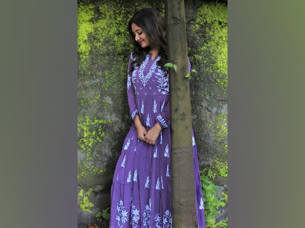Rashami Desai In A Purple Kurti