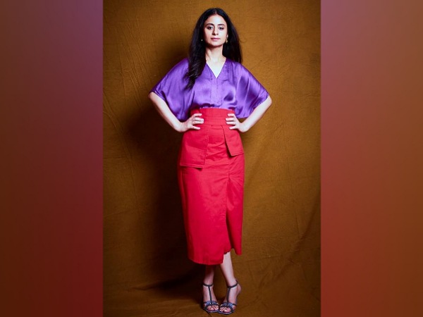Rasika Dugal In Purple Top And Red Skirt
