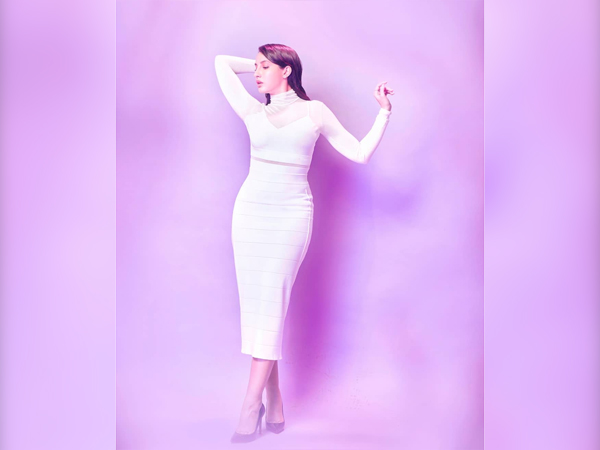 Nora Fatehi In An All White Outfit