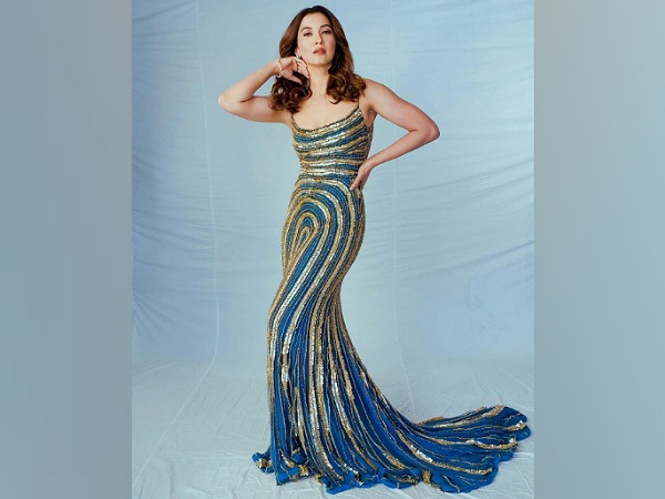 Gauahar Khan In A Blue And Golden Sequin Gown At Bigg Boss 14