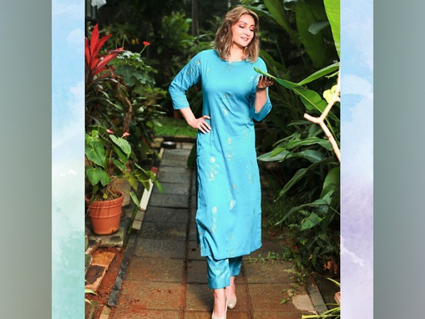 Urvashi Dholakia In A Sky-Blue Ethnic Suit