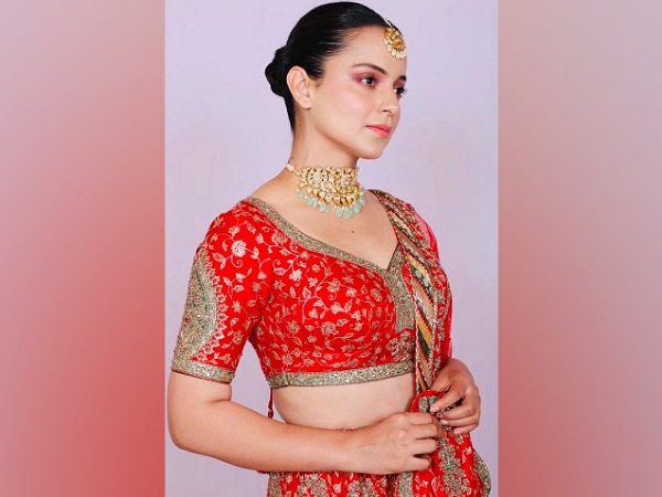 Kangana Ranaut In A Pretty Red Lehenga