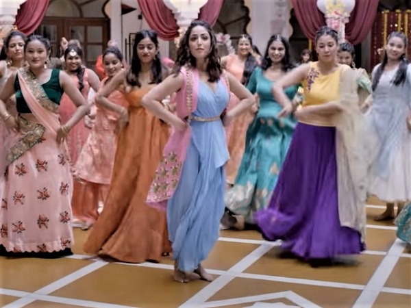 Yami Gautam In A Blue Ensemble With Pink Jacket