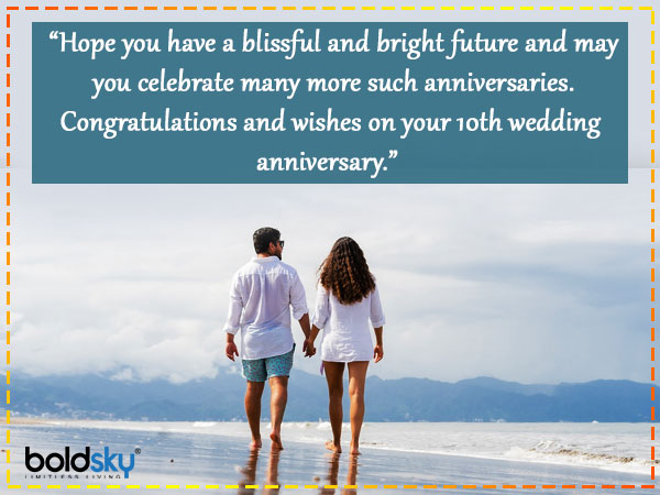 Wishes For 10th Wedding Anniversary