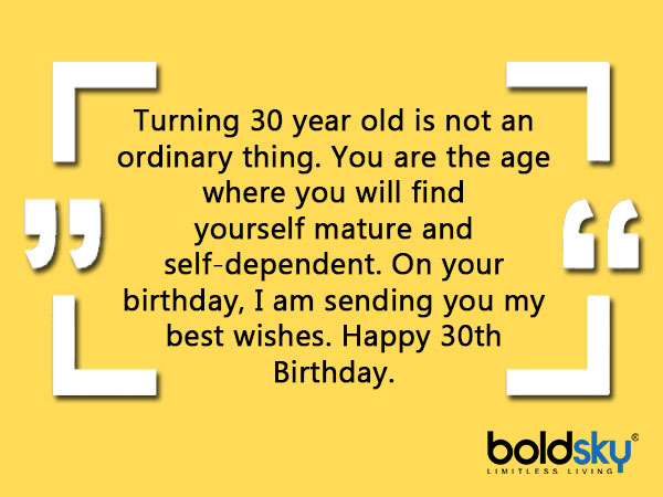 Quotes And Wishes For 30th Birthday