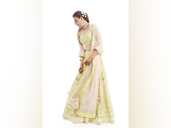 Kajal Aggarwal In A Pastel Yellow Lehenga